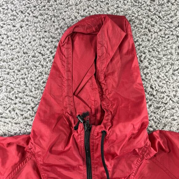 VINTAGE GAP NYLON LIGHTWEIGHT HIKING JACKET FULL ZIP SMALL RED HOODED 90s - Picture 4 of 13
